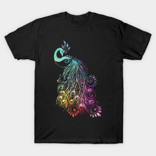 Colorful Peacock Bird Multicolored - Peacock Bird Lover T-Shirt